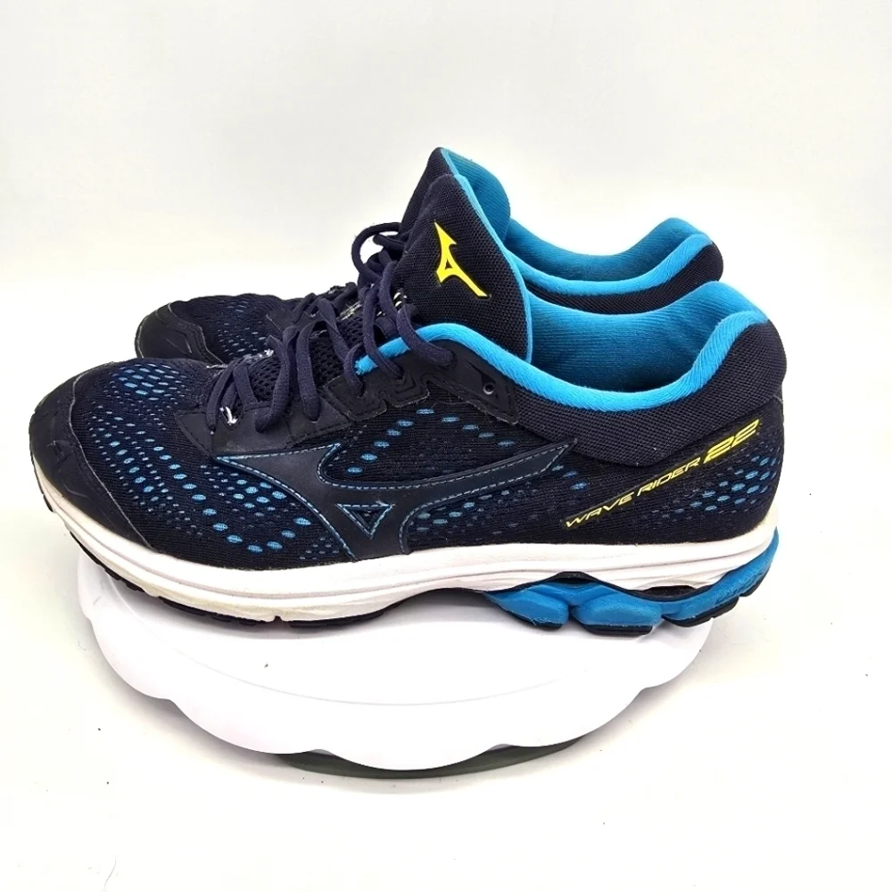 Mizuno Shoe Men's 11 Wave Rider 22 Running Sneakers Blue